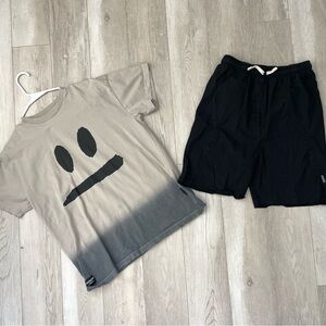 Nununu Outfit Set tshirt shorts boys (size 12-16) ombre casual school comfy